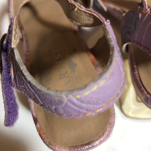 L’Artiste by Spring Step Sandals – Handcrafted Leather Floral Heel - Picture 10 of 14